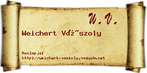 Weichert Vászoly névjegykártya